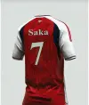 Arsenal SAKA Forması
