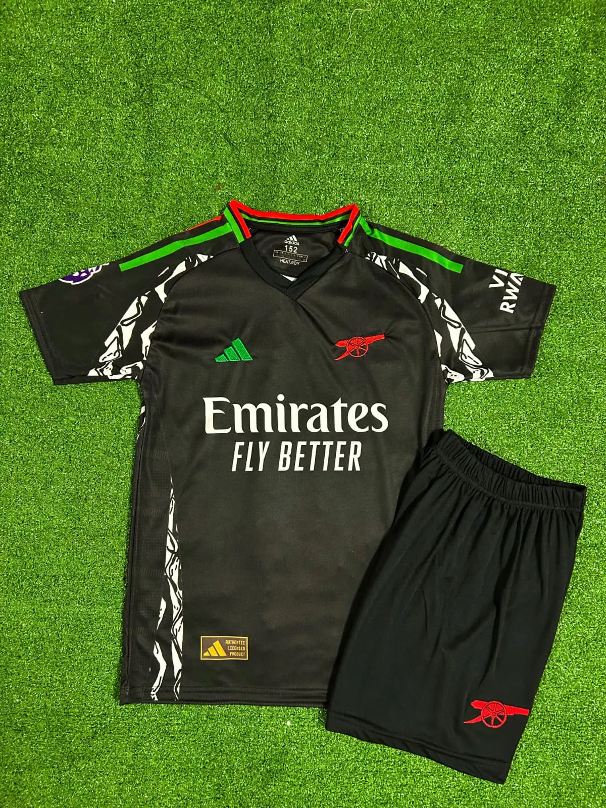 Arsenal 2024/25 Yeni Sezon Bukayo Saka   Deplasman Çocuk Forması 2'li Set (Black)