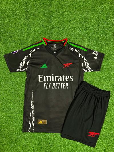 Arsenal 2024/25 Yeni Sezon Martin Ødegaard Deplasman Çocuk Forması 2'li Set (Black)