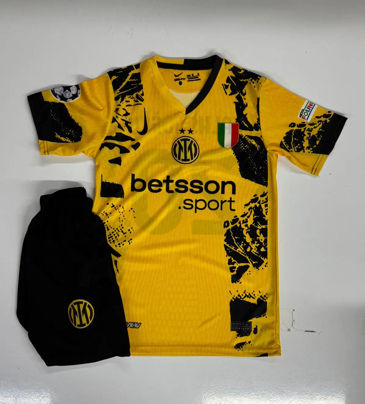 İnter 2024/25 Yeni Sezon Hakan Çalhanoğlu Alternatif Çocuk forması 2'li Set (Yellow)