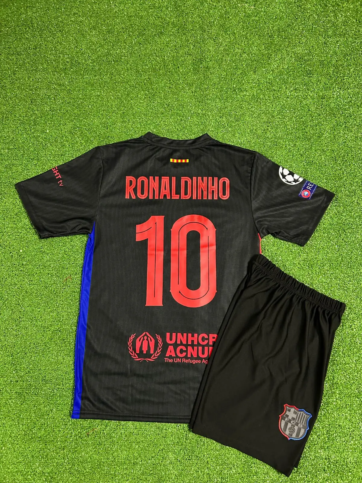 Barcelona Yeni Sezon Ronaldinho Çocuk Forması (BLACK)